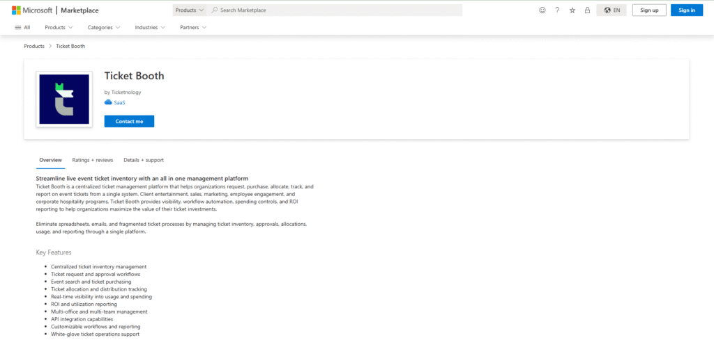 Ticket Booth Is Now on the Microsoft Marketplace