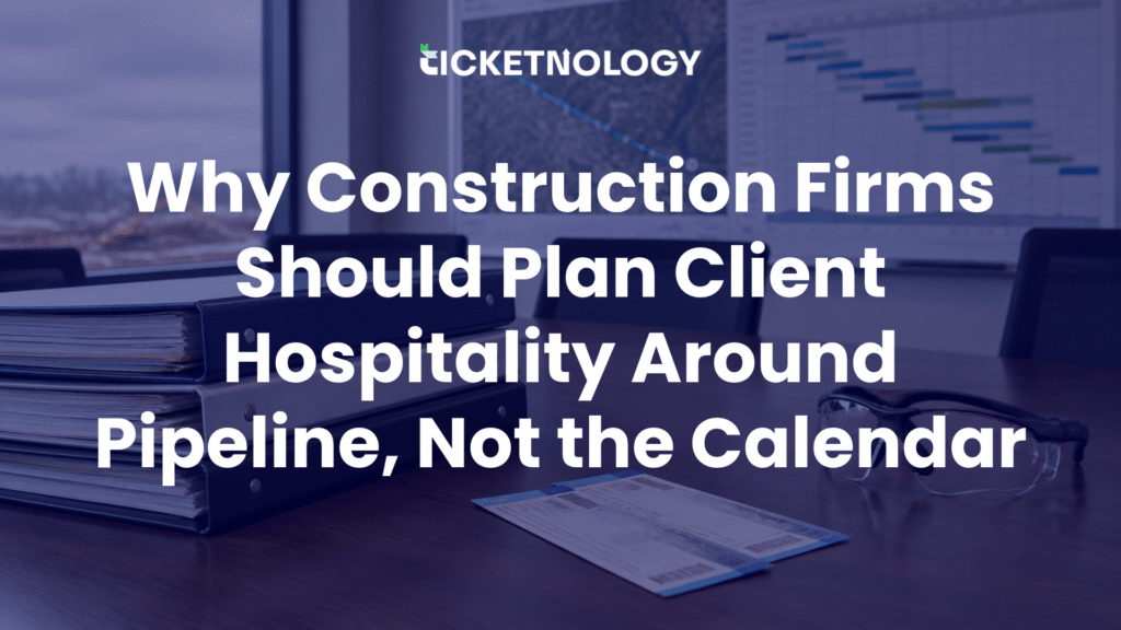 Construction firms lock hospitality to the sports calendar. Revenue runs on the bid pipeline instead — here's how to make the two match.